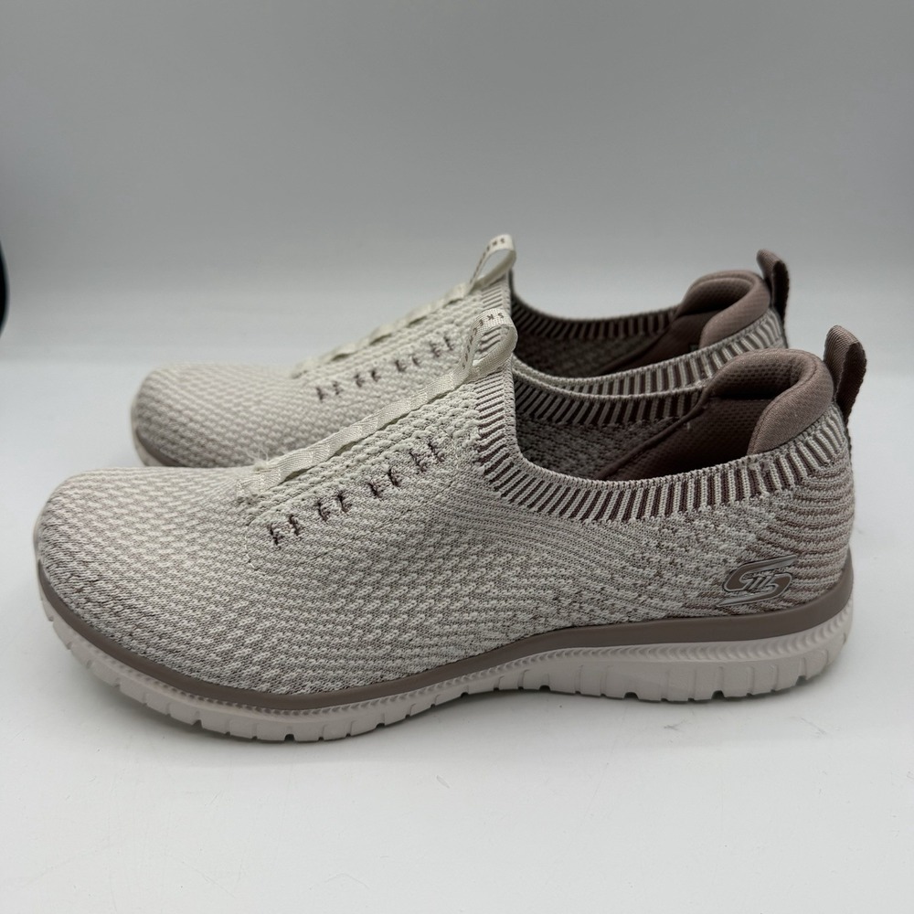 Skechers Virtue Love Note Shoes Womens Sz 8 Nude Natural Slip On Sneakers 104452 - Picture 5 of 10
